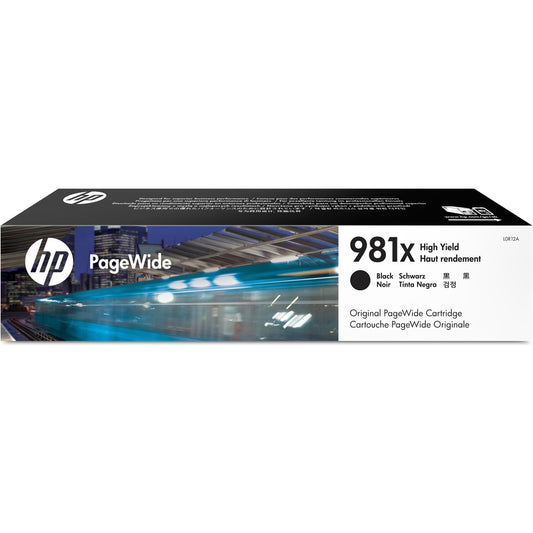 HP 981X (L0R12A) Original High Yield Ink Cartridge - Single Pack - Black - 1 Each L0R12A