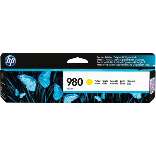 HP 980 (D8J09A) Original Inkjet Ink Cartridge - Single Pack - Yellow - 1 Each D8J09A