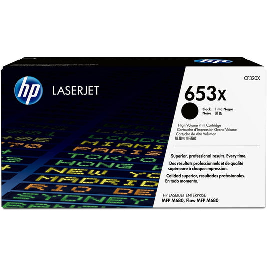 HP 653X (CF320X) Original High Yield Laser Toner Cartridge - Single Pack - Black - 1 Each CF320X