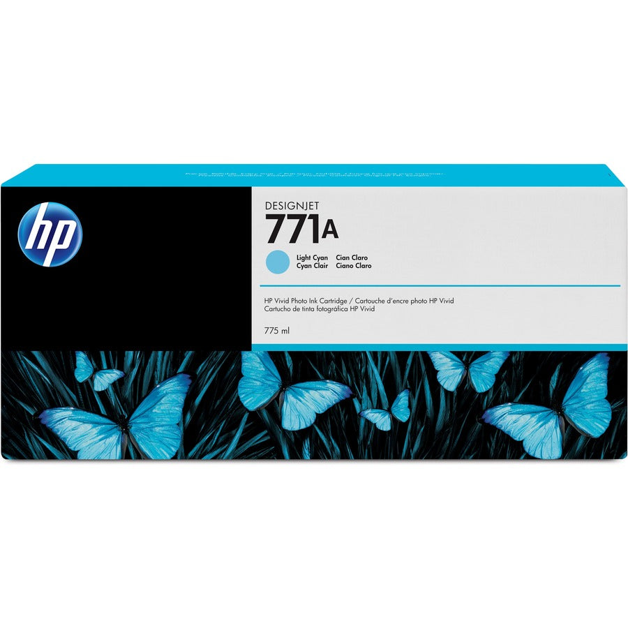 HP 771A (B6Y20A) Original Inkjet Ink Cartridge - Single Pack - Light Cyan - 1 Each B6Y20A