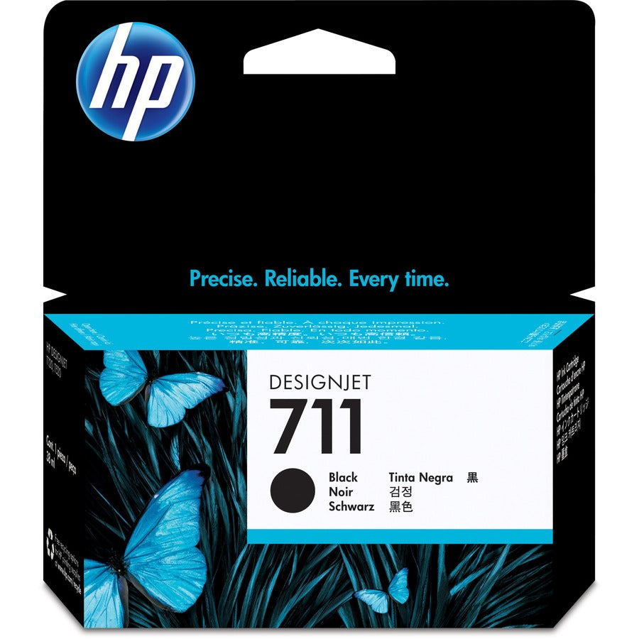 HP 711 (CZ129A) Original Inkjet Ink Cartridge - Single Pack - Black - 1 Each CZ129A