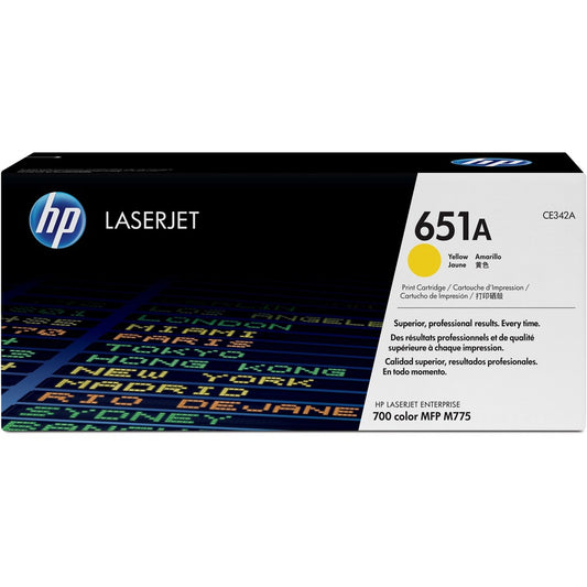 HP 651A (CE342A) Original Standard Yield Laser Toner Cartridge - Single Pack - Yellow - 1 Each CE342A