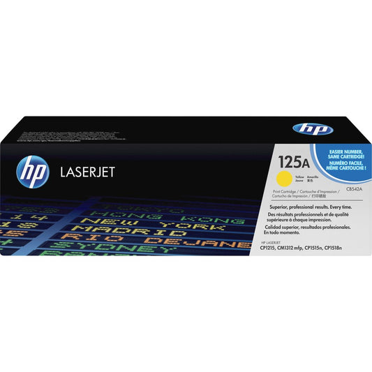 HP 125A (CB542A) Original Standard Yield Laser Toner Cartridge - Single Pack - Yellow - 1 Each CB542A