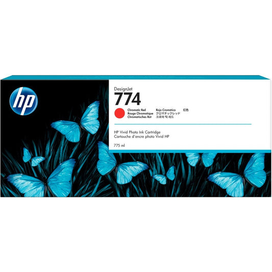 HP 774 Original Inkjet Ink Cartridge - Chromatic Red Pack P2W02A