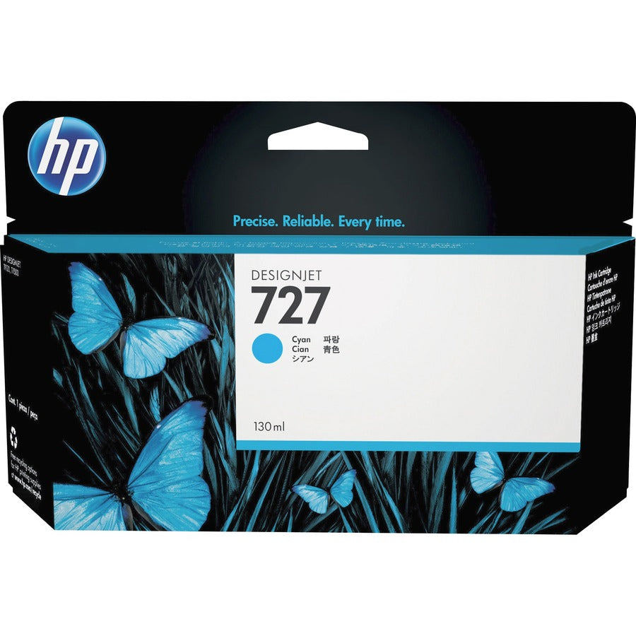 HP 727 (B3P19A) Original Standard Yield Inkjet Ink Cartridge - Single Pack - Cyan - 1 Each B3P19A