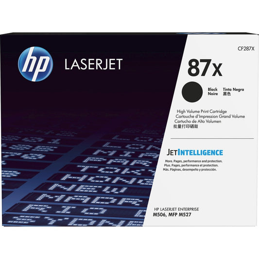 HP 87X (CF287X) Original High Yield Laser Toner Cartridge - Single Pack - Black - 1 Each CF287X