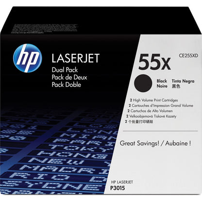 HP 55X (CE255XD) Original Toner Cartridge - Dual Pack CE255XD