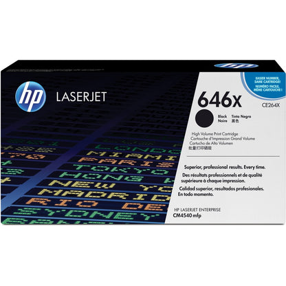 HP 646X (CE264X) Original Laser Toner Cartridge - Single Pack - Black - 1 Each CE264X