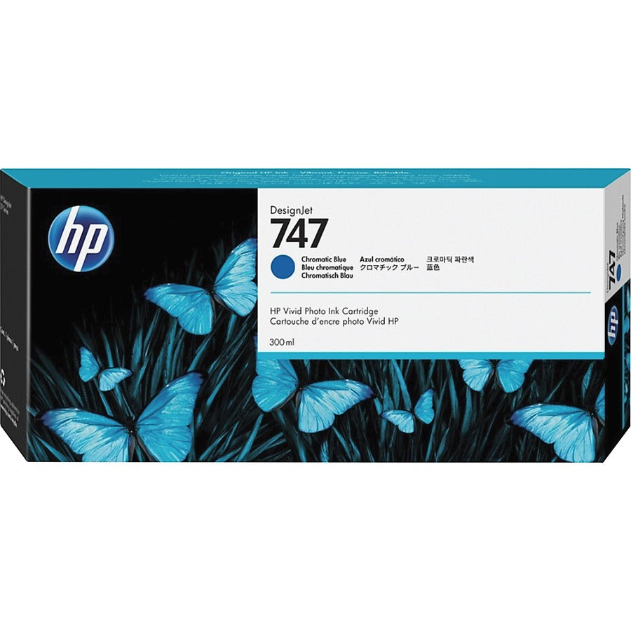 HP 747 (P2V85A) Original Inkjet Ink Cartridge - Chromatic Blue - 1 Each P2V85A