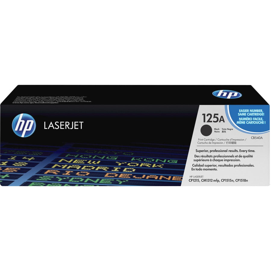 HP 125A (CB540A) Original Standard Yield Laser Toner Cartridge - Single Pack - Black - 1 Each CB540A