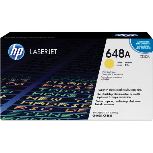 HP 648A (CE262A) Original Standard Yield Laser Toner Cartridge - Single Pack - Yellow - 1 Each CE262A