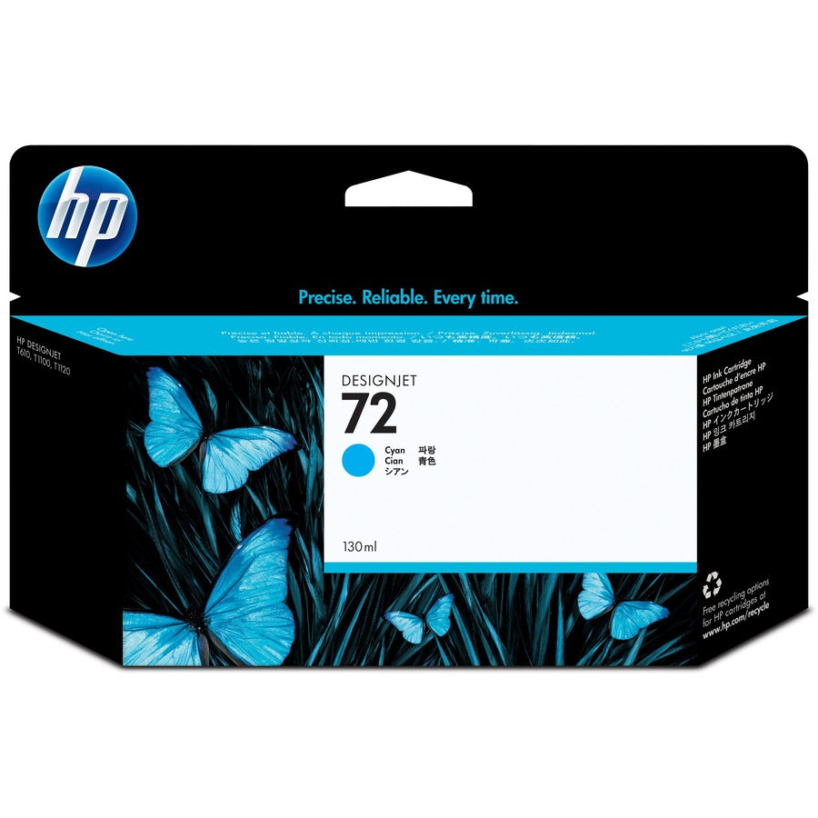 HP 72 (C9371A) Original Inkjet Ink Cartridge - Single Pack - Cyan - 1 Each C9371A