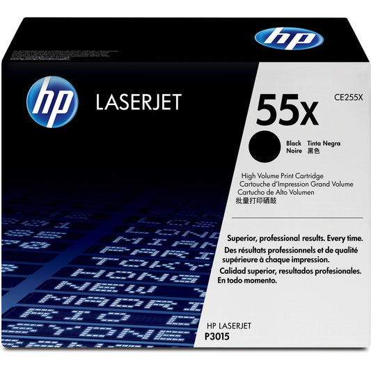 HP 55X (CE255X) Original Laser Toner Cartridge - Single Pack - Black - 1 Each CE255X