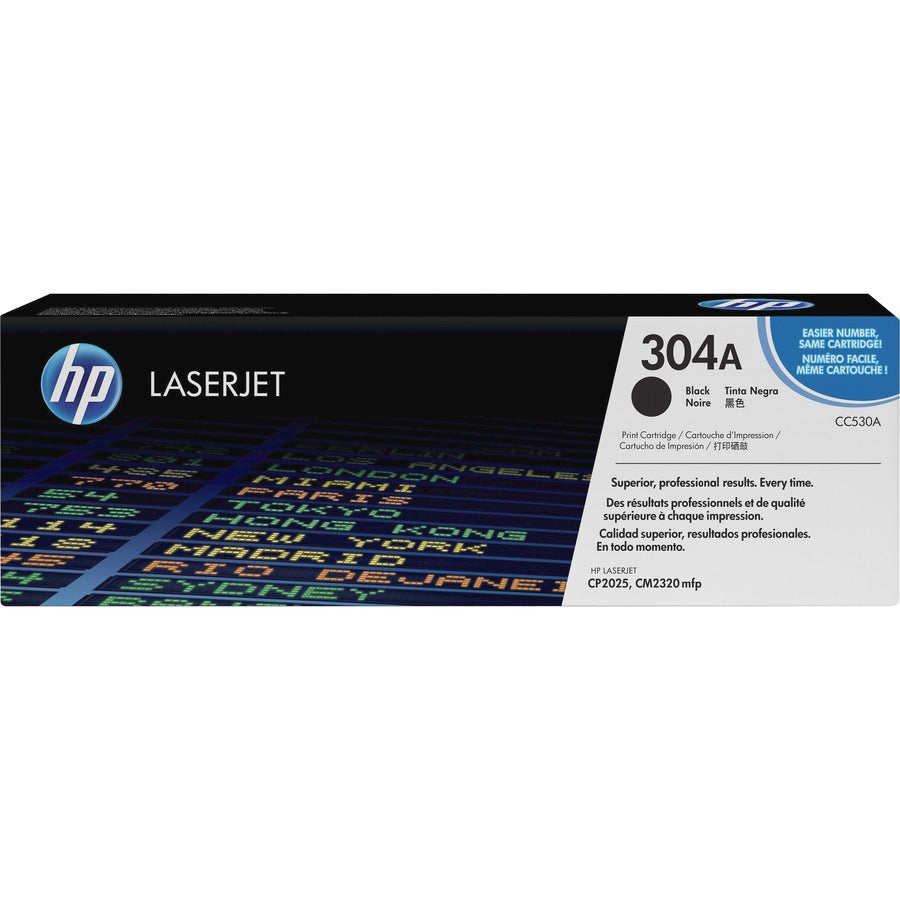 HP 304A (CC530A) Original Standard Yield Laser Toner Cartridge - Single Pack - Black - 1 Each CC530A