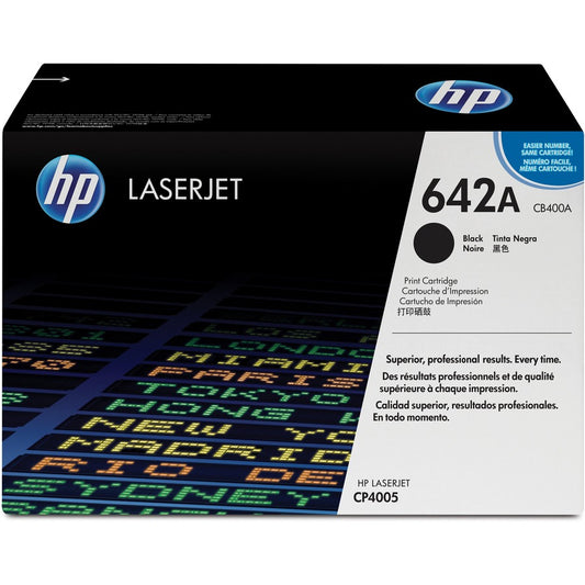 HP 642A (CB400A) Original Laser Toner Cartridge - Black - 1 Each CB400A