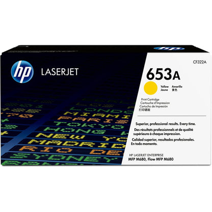 HP 653A (CF322A) Original Standard Yield Laser Toner Cartridge - Single Pack - Yellow - 1 Each CF322A