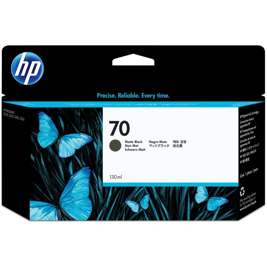 HP 70 (C9448A) Original Inkjet Ink Cartridge - Single Pack - Matte Black - 1 Each C9448A