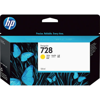 HP 728 Original Inkjet Ink Cartridge - Yellow Pack F9J65A