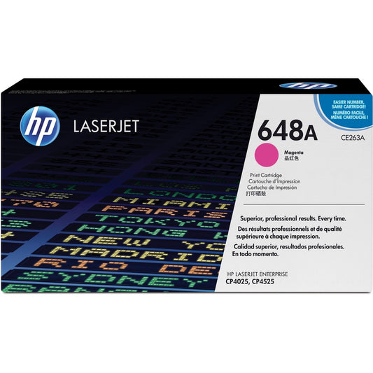 HP 648A (CE263A) Original Laser Toner Cartridge - Single Pack - Magenta - 1 Each CE263A