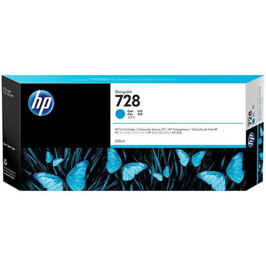 HP 728 Original Extra High Yield Inkjet Ink Cartridge - Cyan Pack F9K17A