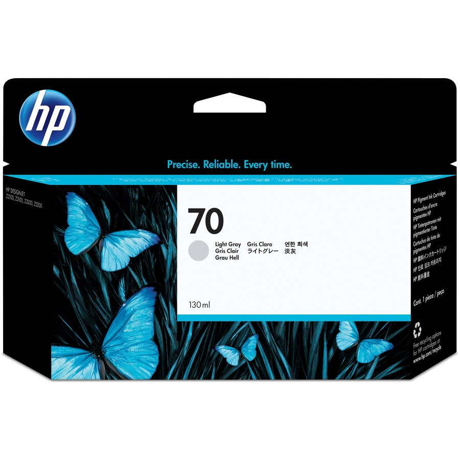 HP 70 (C9451A) Original Inkjet Ink Cartridge - Single Pack - Light Gray - 1 Each C9451A