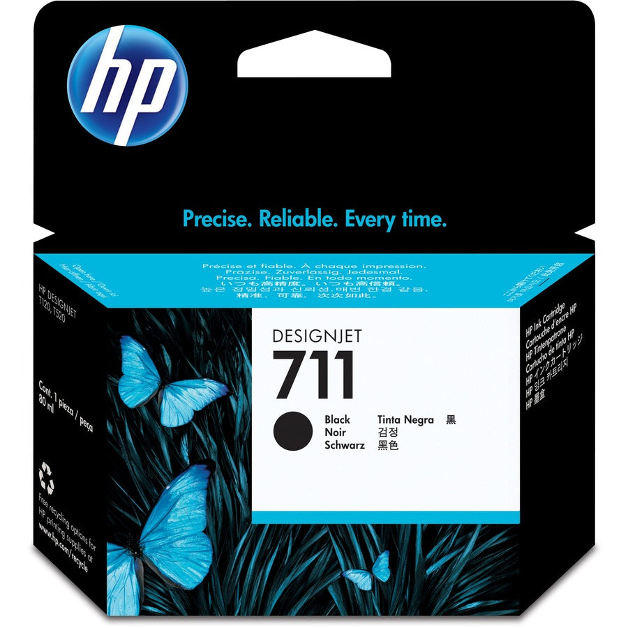 HP 711 Original Inkjet Ink Cartridge - Black - 1 Each CZ133A