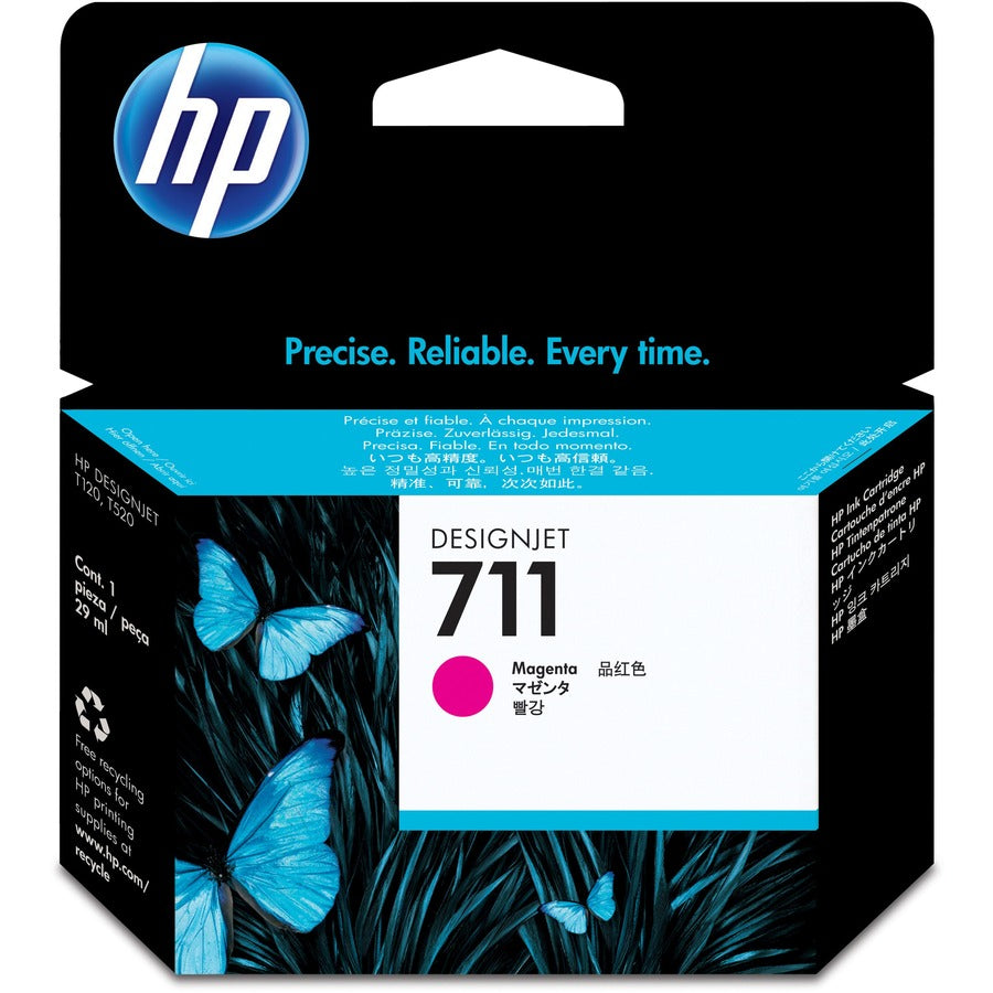 HP 711 (CZ131A) Original Inkjet Ink Cartridge - Single Pack - Magenta - 1 Each CZ131A