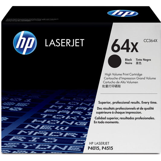 HP 64X (CC364X) Original Laser Toner Cartridge - Single Pack - Black - 1 Each CC364X