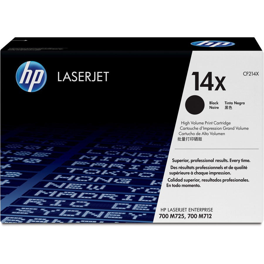 HP 14X (CF214X) Original High Yield Laser Toner Cartridge - Single Pack - Black - 1 Each CF214X