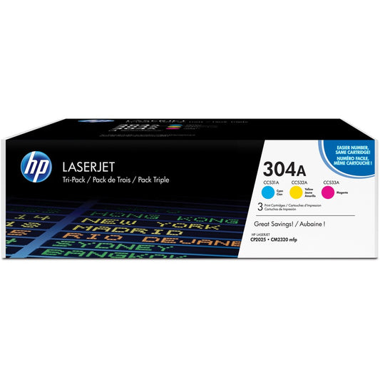 HP 304A (CF340A) Original Toner Cartridge - Tri-pack CF340A