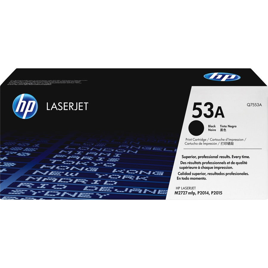 HP 53A (Q7553A) Original Laser Toner Cartridge - Single Pack - Black - 1 Each Q7553A