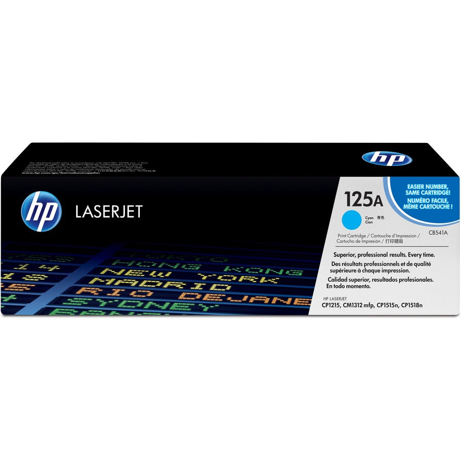 HP 125A (CB541A) Original Laser Toner Cartridge - Single Pack - Cyan - 1 Each CB541A