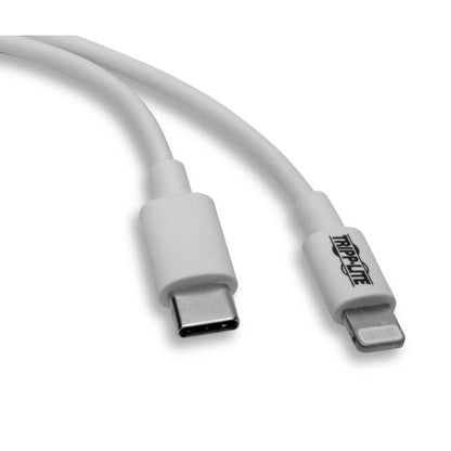 Tripp Lite USB-C to Lightning Cable (M/M), White, 3 ft. (0.9 m) M102-003-WH