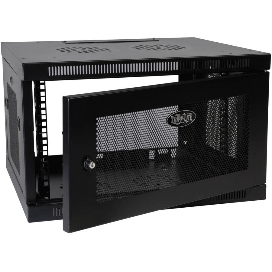 Tripp Lite SmartRack 6U Low-Profile Switch-Depth-Plus Wall-Mount Rack Enclosure Cabinet SRW6UDP