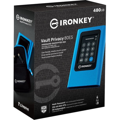 Kingston Vault Privacy 80 IKVP80ES/480G 480 GB Portable Solid State Drive - External IKVP80ES/480G