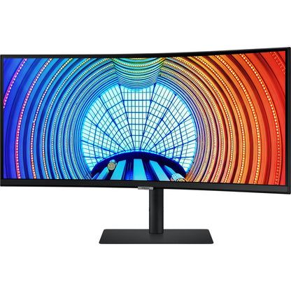 Samsung ViewFinity S6 S34A654UBN 34" UW-QHD Curved Screen LCD Monitor - 21:9 - Black LS34A654UBNXGO