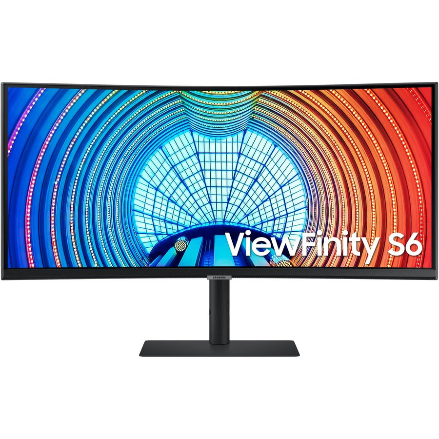 Samsung ViewFinity S6 S34A654UBN 34" UW-QHD Curved Screen LCD Monitor - 21:9 - Black LS34A654UBNXGO