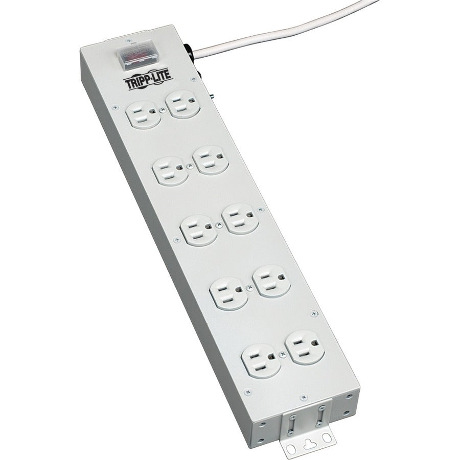 Tripp Lite Power Strip 120V 5-15R 10 Outlet Metal 15' Cord 5-15P - NEMA 5-15P - 10 NEMA 5-15R - 15ft TLM1015NC