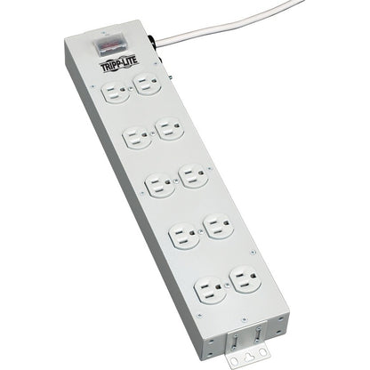 Tripp Lite Power Strip 120V 5-15R 10 Outlet Metal 15' Cord 5-15P - NEMA 5-15P - 10 NEMA 5-15R - 15ft TLM1015NC