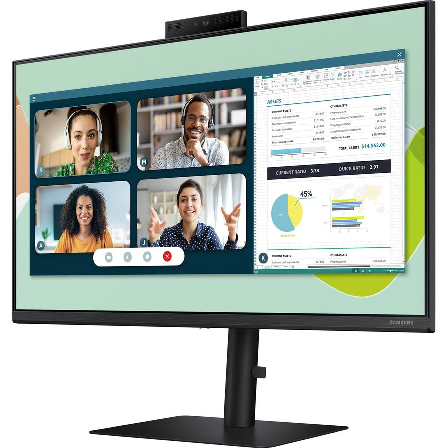 Samsung Professional S24A400VEN 24" Webcam Full HD LCD Monitor - 16:9 - Black LS24A400VENXZA