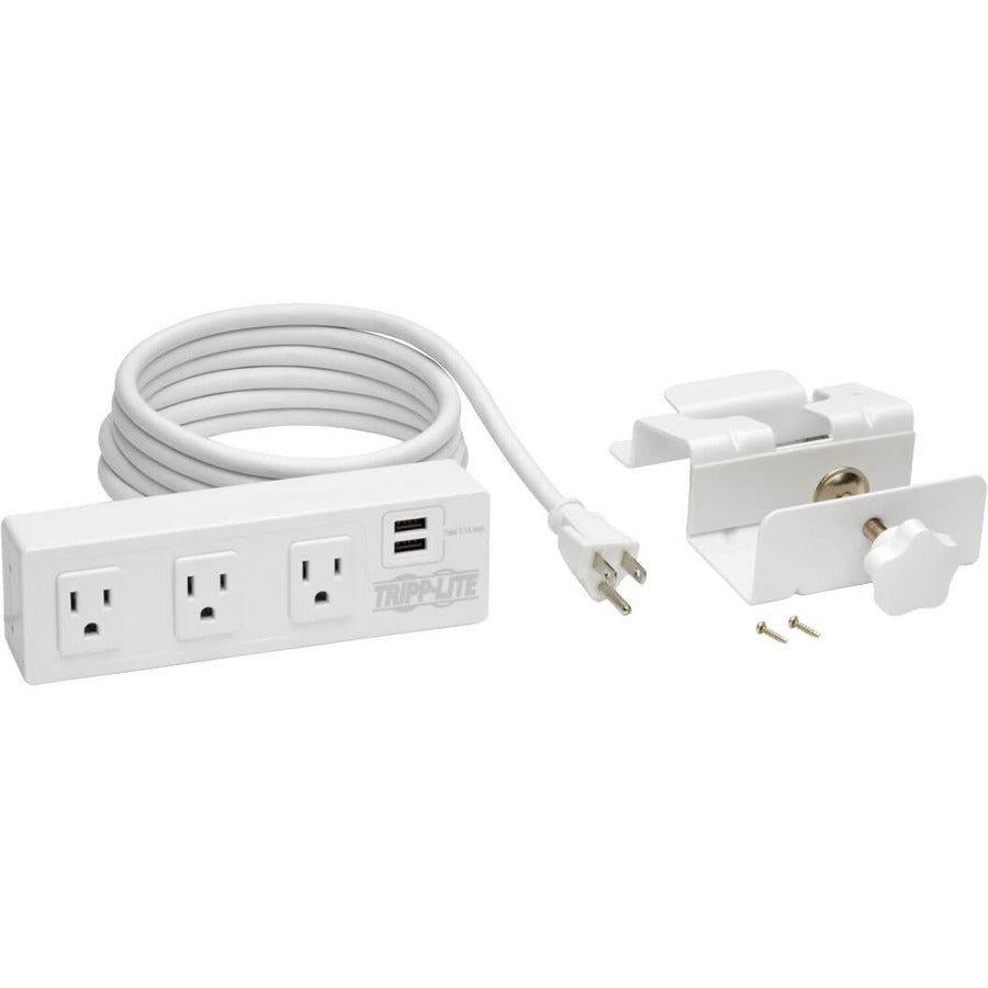 Tripp Lite Protect It! TLP310USBCW 3-Outlet Surge Suppressor/Protector TLP310USBCW