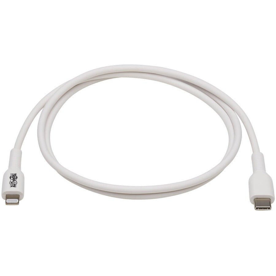 Tripp Lite Safe-IT M102AB-01M-WH Lightning/USB-C Data Transfer Cable M102AB-01M-WH