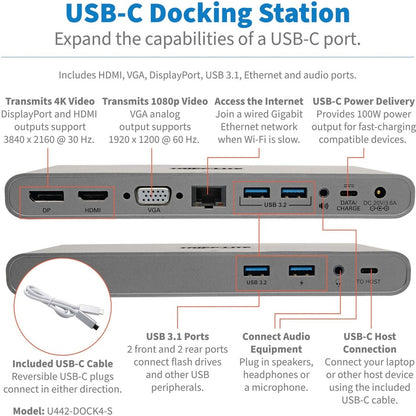 Tripp Lite U442-DOCK4-S Docking Station U442-DOCK4-S