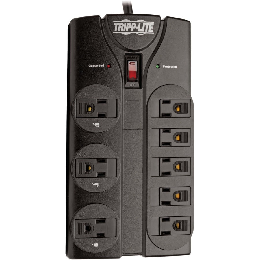 Tripp Lite Surge Protector Power Strip 8 Outlet 8 ' Cord Black 1440 J - 8 x NEMA 5-15R - 1800 VA - 1440 J - 120 V AC Input TLP808B