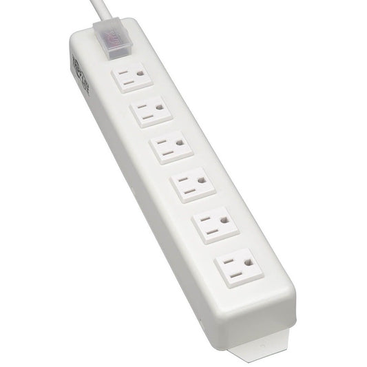 Tripp Lite Power Strip Metal 120V 5-15R Right Angle 6 Outlet 15' Cord - NEMA 5-15P - 6 NEMA 5-15R - 15ft TLM615NCRA