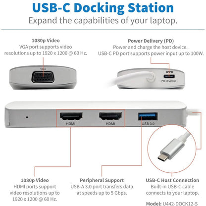 Tripp Lite U442-DOCK12-S Docking Station U442-DOCK12-S