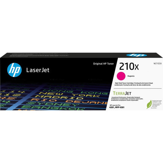 HP 210X Original High Yield Laser Toner Cartridge - Magenta Pack W2103X