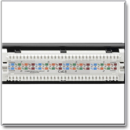 Tripp Lite N252-P24 24-Port 1U Rack-Mount Cat6 Patch Panel - PoE+ Compliant N252-P24