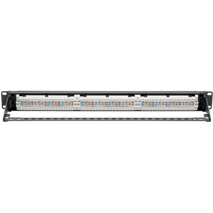 Tripp Lite N252-P24 24-Port 1U Rack-Mount Cat6 Patch Panel - PoE+ Compliant N252-P24