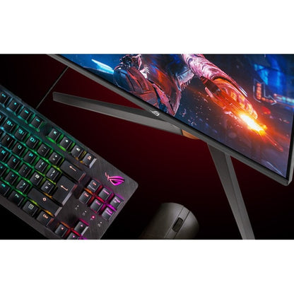 Moniteur de jeu ASUS ROG Swift 27" 1440P (PG279QM) - QHD (2560 x 1440), IPS rapide, 240 Hz, 1 ms, G-SYNC, analyseur de latence NVIDIA Reflex, DisplayHDR400, Eye Care, HDMI, DisplayPort, USB, hauteur réglable PG279QM